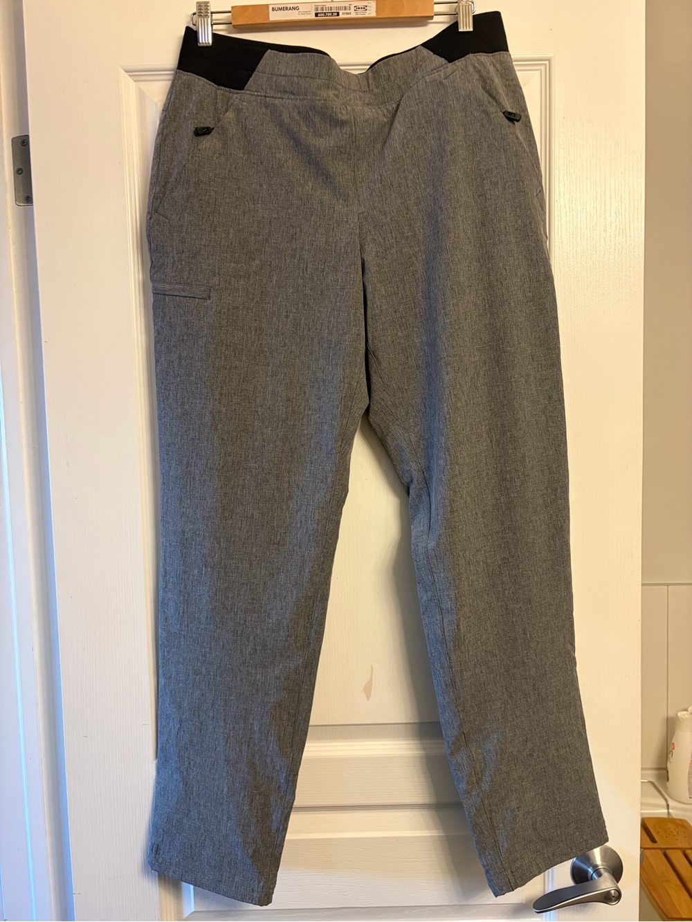NWOT Gray Women's Hiking (Insect Resistant) Pants with Black Elastic Waistband